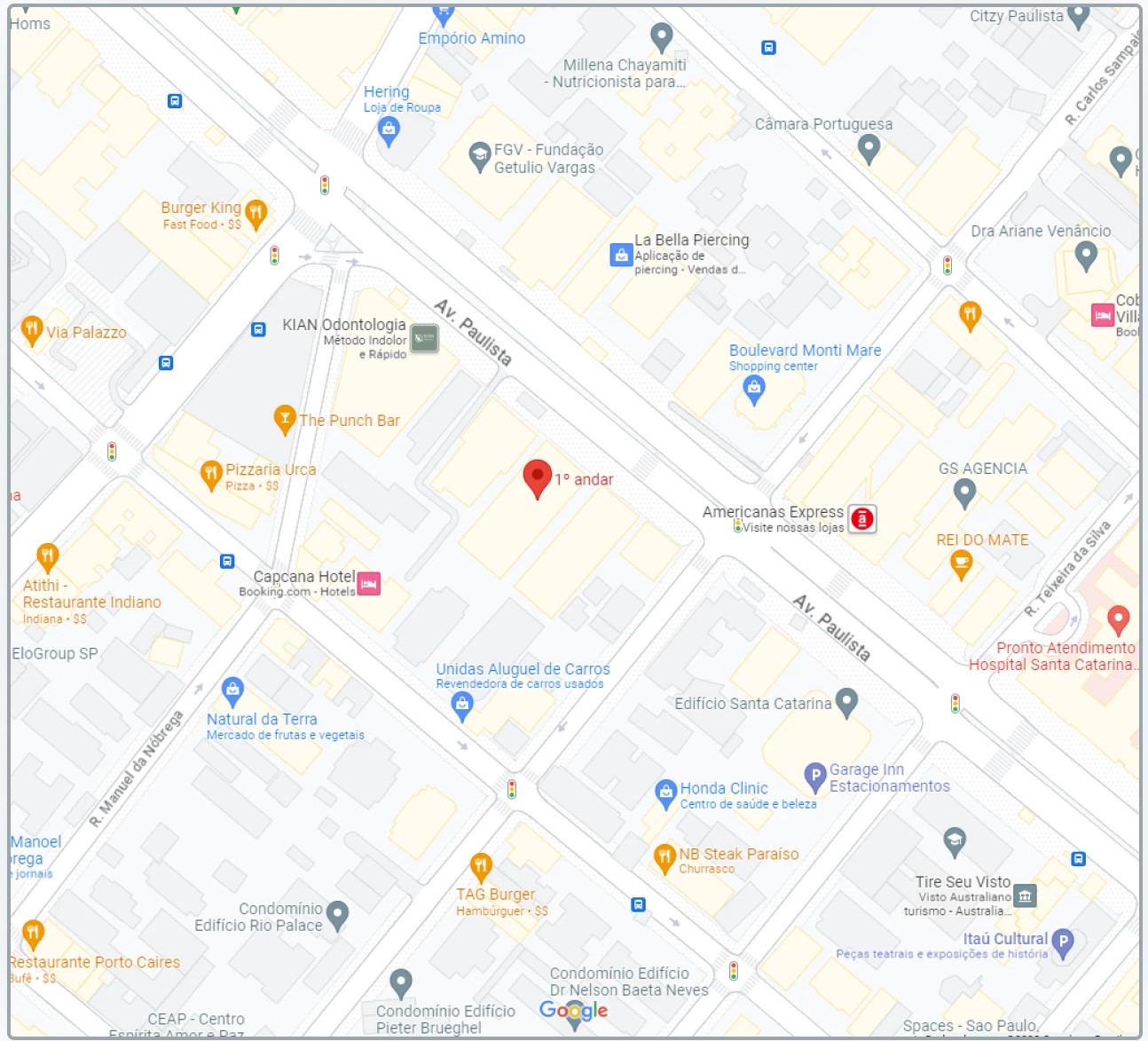 Nossa localização